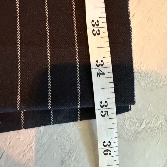 Nafsika Skourti Naughty Trousers Navy Pinstripe Pants UK 10 or US 6 - Picture 12 of 14
